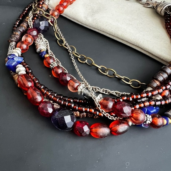 Elegant Multi-Strand Beaded Necklace - Picture 4 of 8